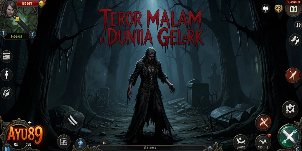 Screenshot AYU89 menampilkan suasana gelap dan mencekam dari gameplay.