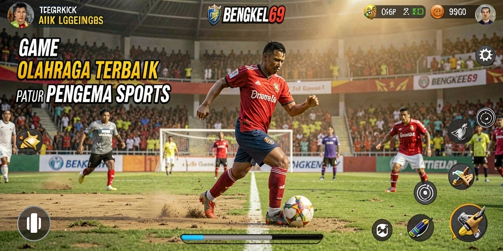 Tampilan gameplay BENGKEL69 yang menampilkan aksi olahraga seru.