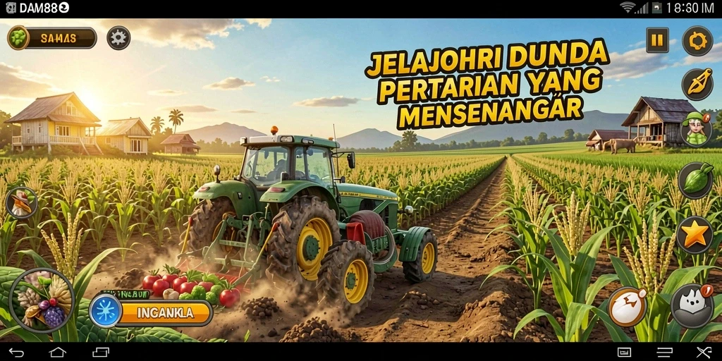 Tampilan gameplay seru di kebun virtual DAM88.
