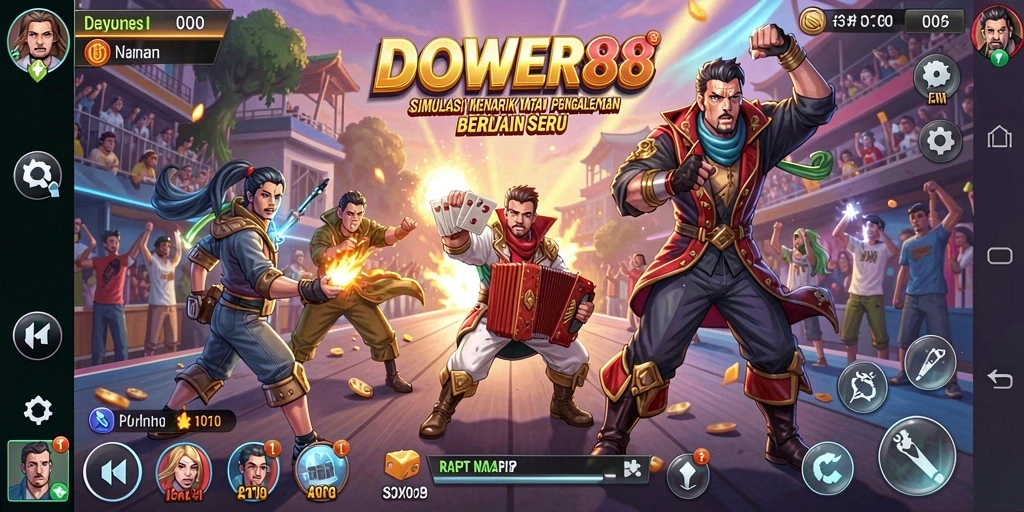 Screenshot gameplay DOWER88 menampilkan suasana simulasi yang nyata dan interaktif.