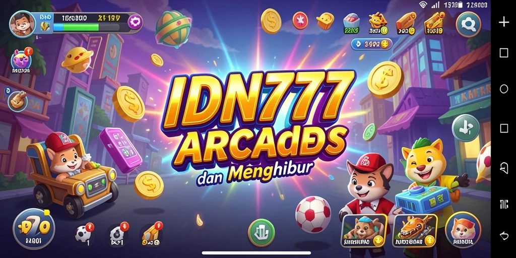 Tampilan gameplay IDN777 yang menegangkan dan penuh warna.