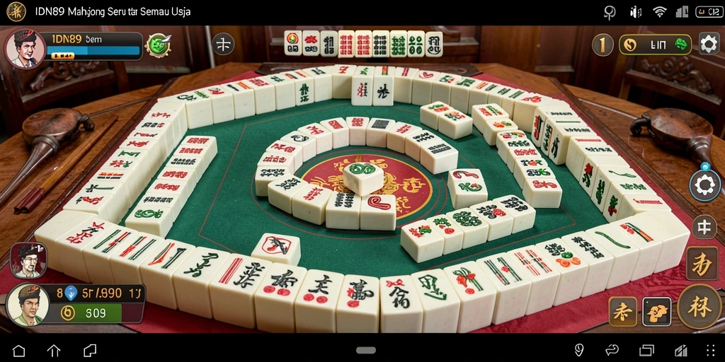 Tampilan gameplay Mahjong yang menarik dari IDN89.