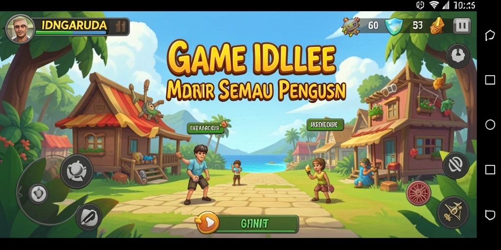 Tampilan gameplay menarik dalam game Idle IDNGARUDA.