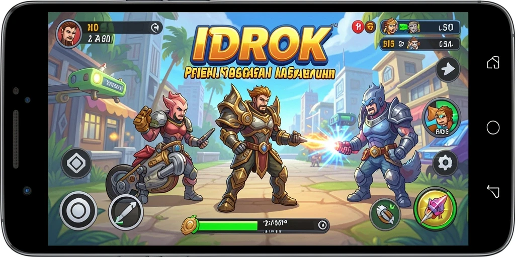 Screenshot gameplay <strong>IDROK</strong> menampilkan aksi seru pemain menghindari rintangan.