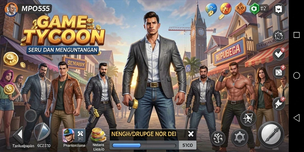 Tampilan gameplay Tycoon yang menarik dan menantang.