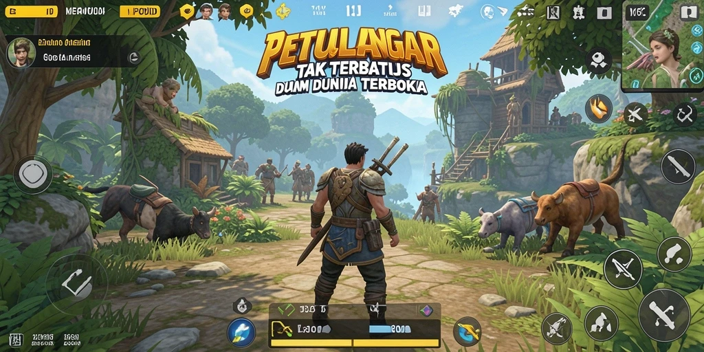 Tangkapan layar MPOID menampilkan petualangan epik di dunia terbuka.