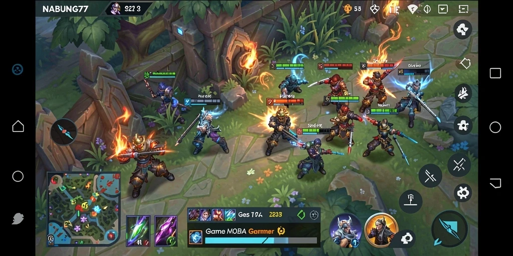 Gameplay seru di NABUNG77 yang penuh strategi tim.