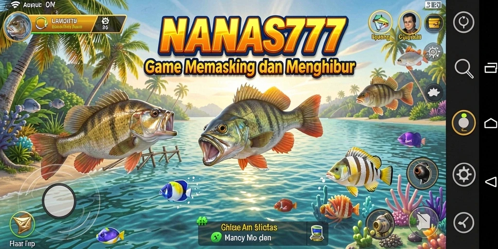Tampilan gameplay memancing yang menarik di NANAS777.