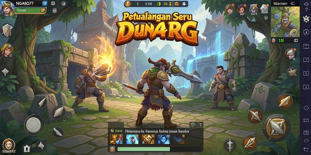 Tampilan menarik gameplay NGASO77 dalam aksi RPG.