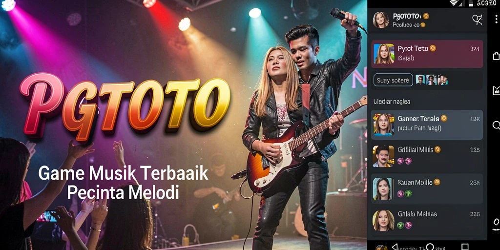 Tampilan antarmuka PGTOTO dengan lirik dan mode karaoke.