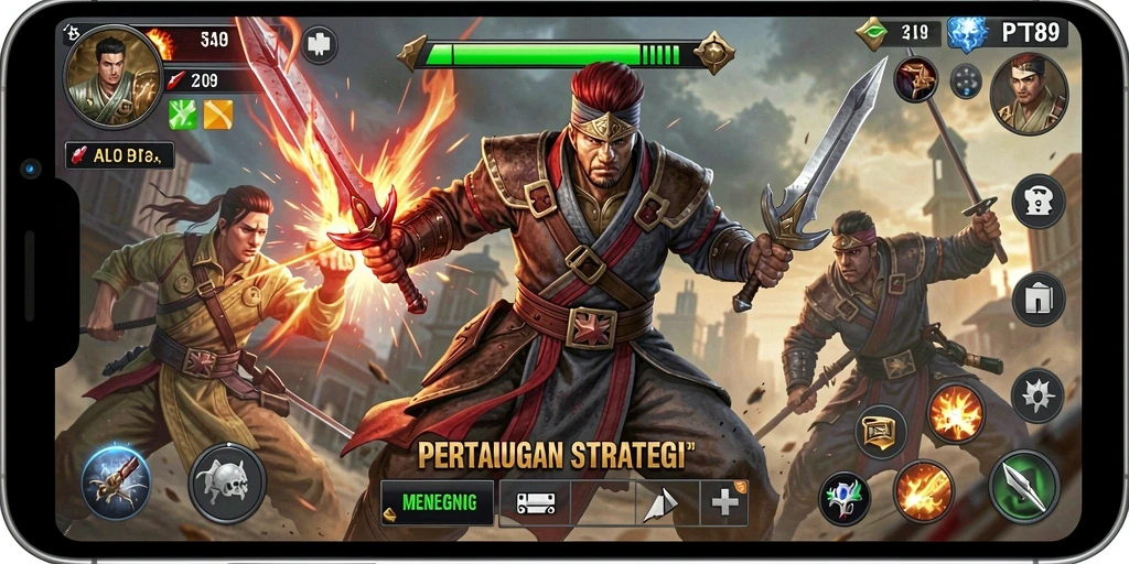 Tampilan seru gameplay PT89 dengan strategi yang kompleks.