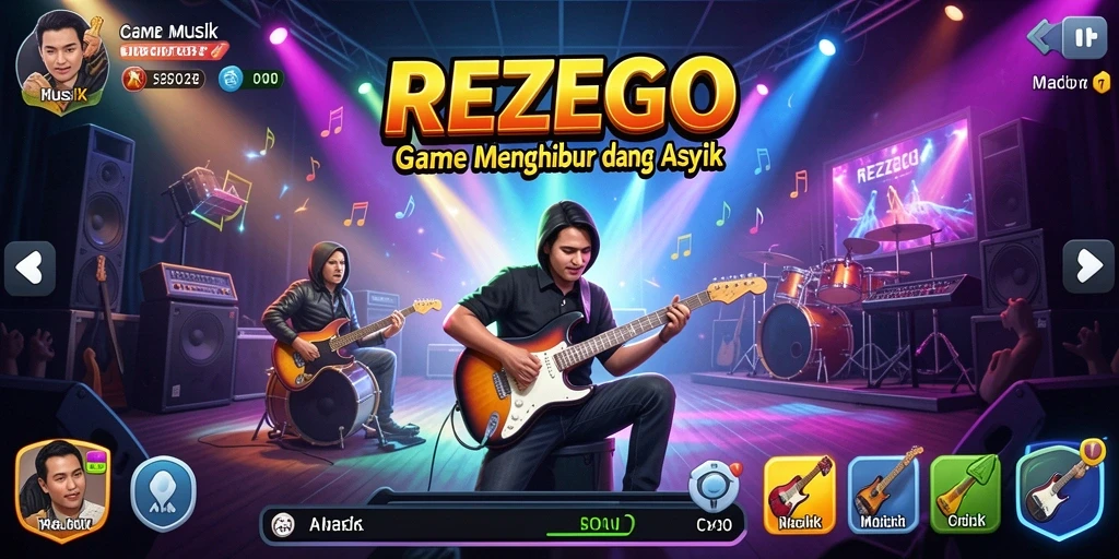 Gameplay interaktif yang menarik dan penuh warna dalam REZEGO.