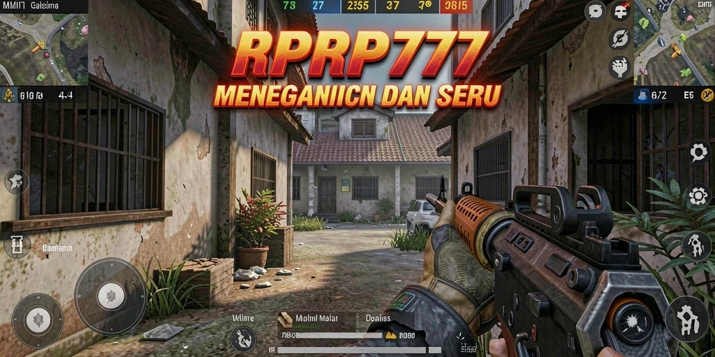 Screenshot menampilkan aksi menegangkan dalam gameplay FPS RPRP777.