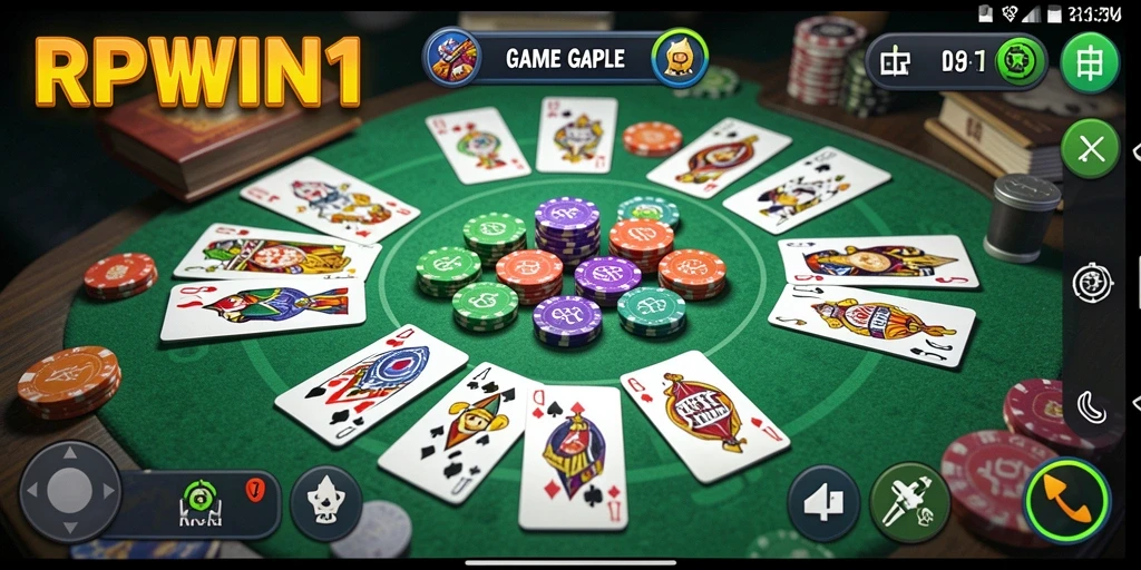 Tampilan gameplay Gaple yang menarik dan interaktif di RPWIN1.