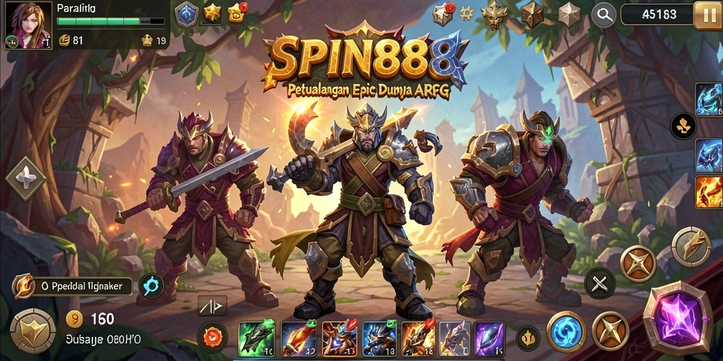 Tampilan gameplay seru dan menantang dalam SPIN88 ARPG.