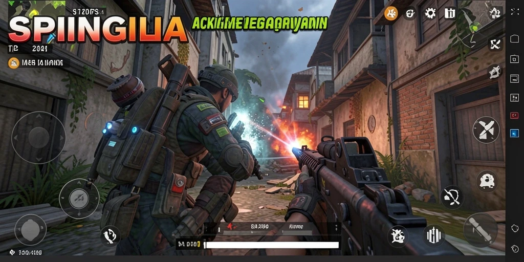 Tampilan gameplay seru dari SPINGILA dalam genre TPS.