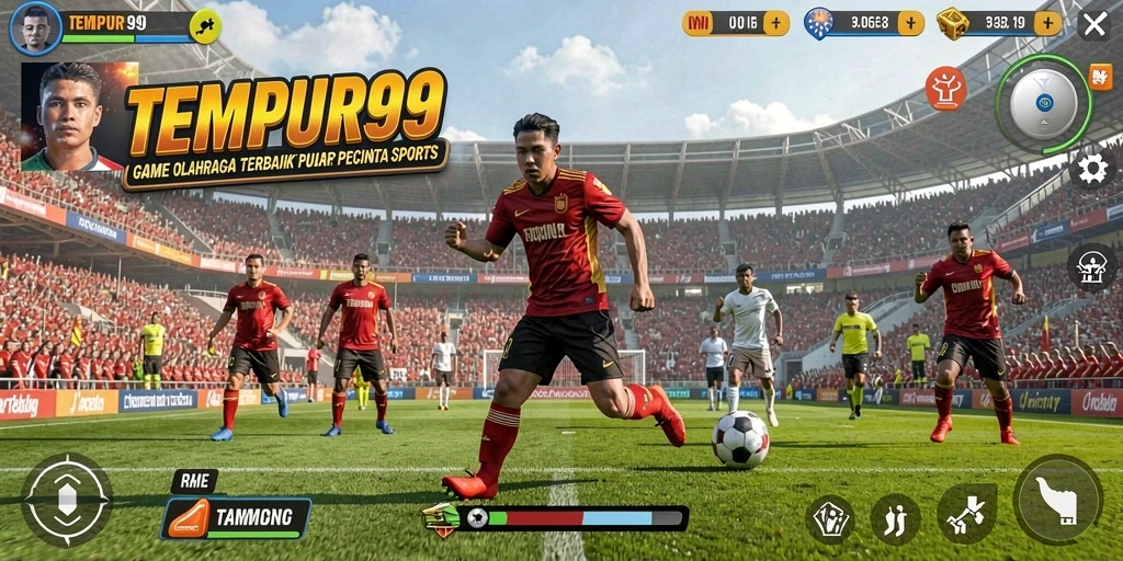 Gameplay seru di TEMPUR99 dengan aksi olahraga yang mendebarkan.