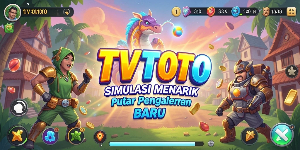 Screenshot gameplay utama TVTOTO yang menunjukkan aksi simulasi yang mendalam.