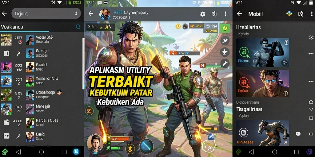 Tampilan antarmuka V21 yang sederhana dan efektif.
